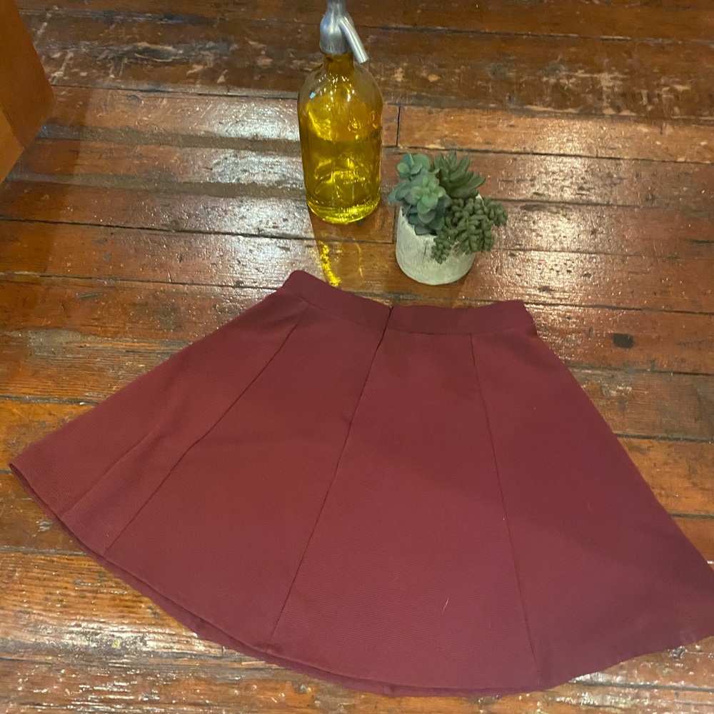 Burgundy Decree Skirt